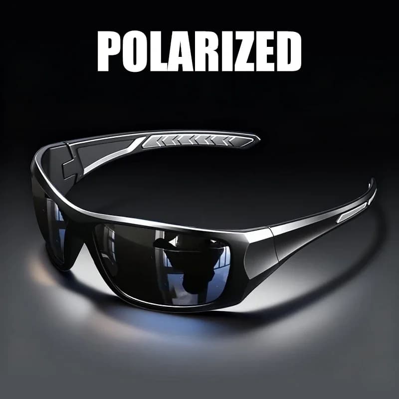 Lunettes de soleil de sport coupe-vent – Polarisées, Protection UV400, conception enveloppante pour 