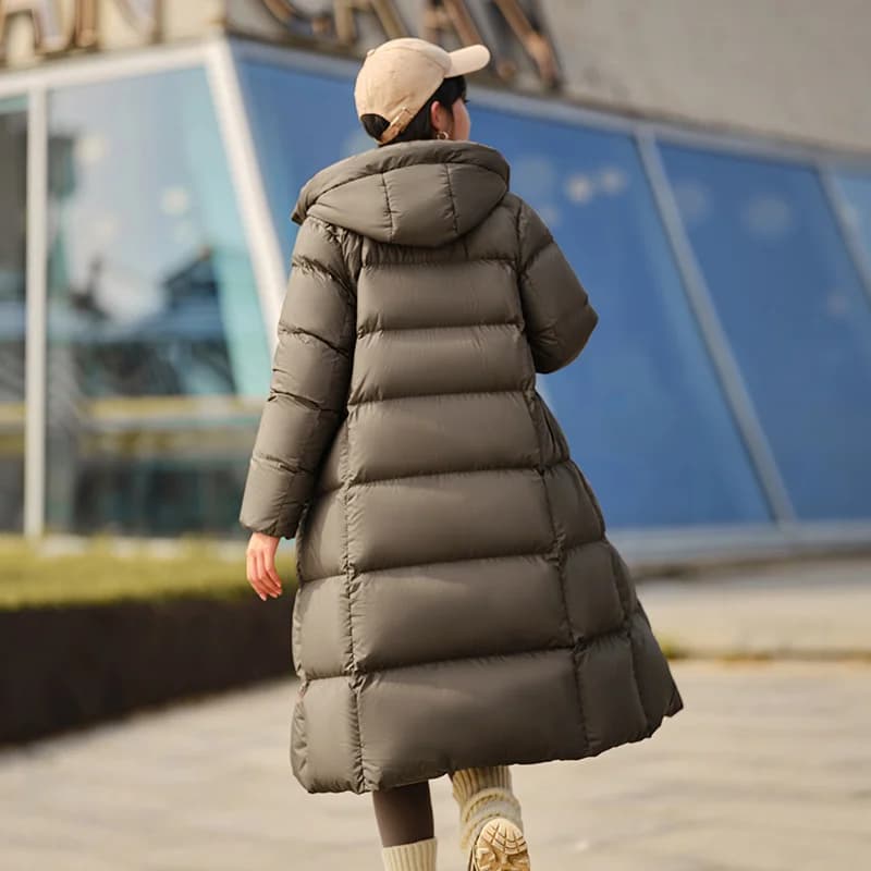 Doudoune longue imperméable pour femme Semir, nouvelle collection hiver 2025, manteau ample à capuch