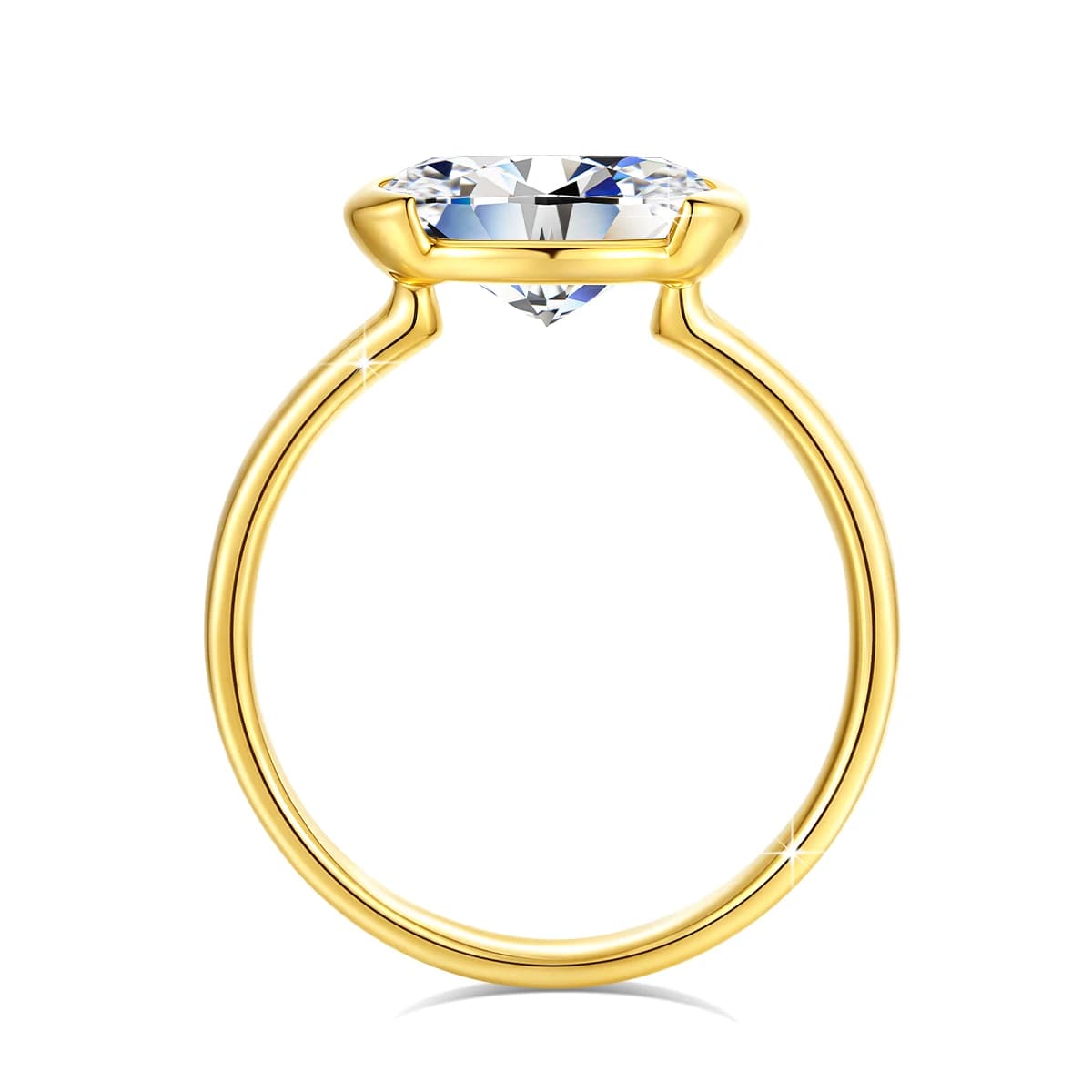 Bague Moissanite certifiée en or 14K pour femmes, diamant créé en laboratoire, fiançailles, mariage,