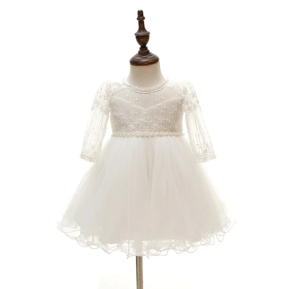 Robe à manches longues pour bébés filles, robe de fête d'anniversaire pour tout-petits, robe de mari