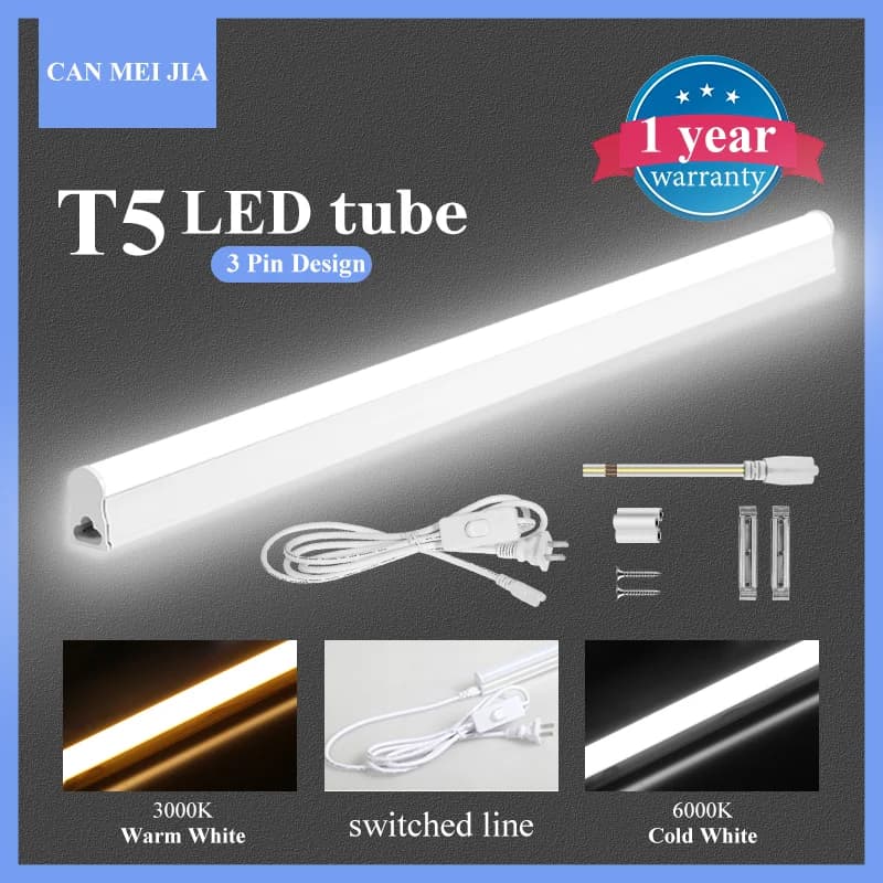 Tube lumineux Led T5 T8, Super lumineux, 220V, pour armoire de cuisine, maison, barre tubulaire 6W, 