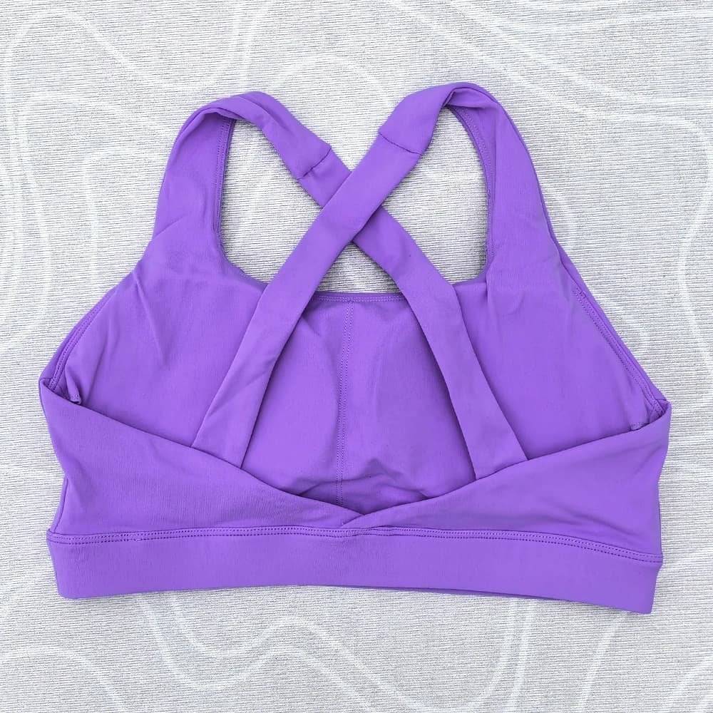 Soutien-gorge de Fitness pour femmes, couleur unie, serré, entraînement complet, dos croisé, sous-vê