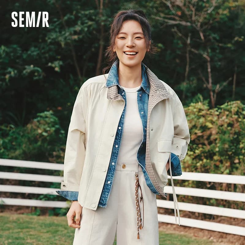 Veste rétro Semir pour femme, collection Printemps 2026, à carreaux, coupe oversize, style décontrac