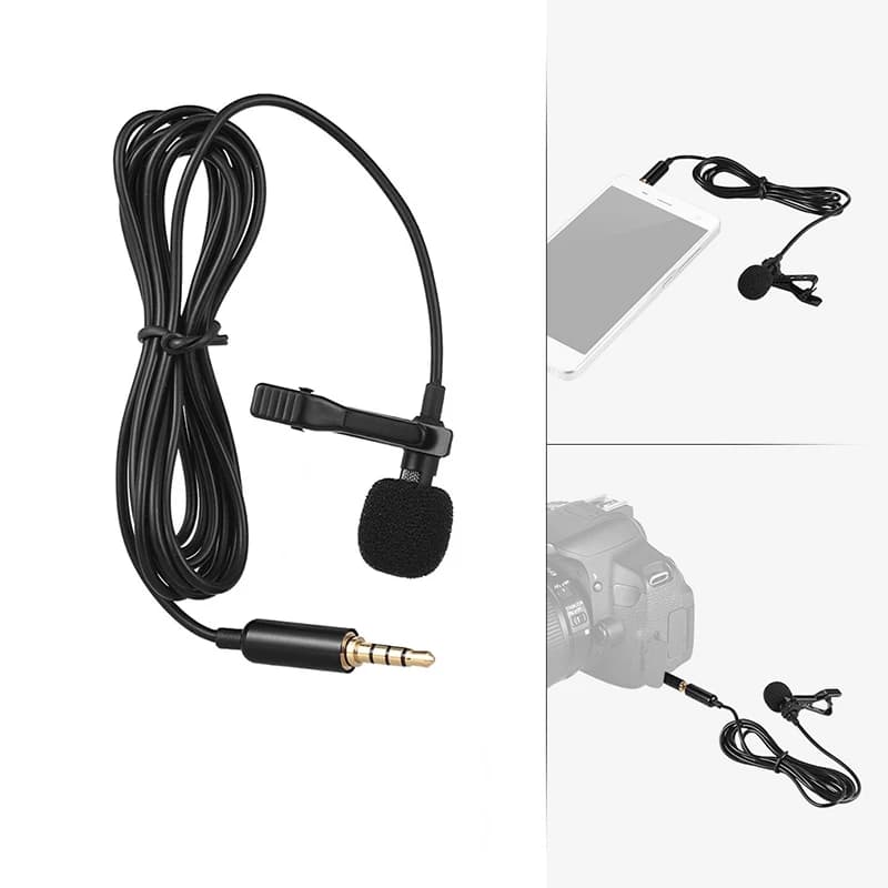 Mini Microphone USB Professionnel pour Appareil Photo DSLR, 3.5mm, à réinitialisation, Revers, Type 