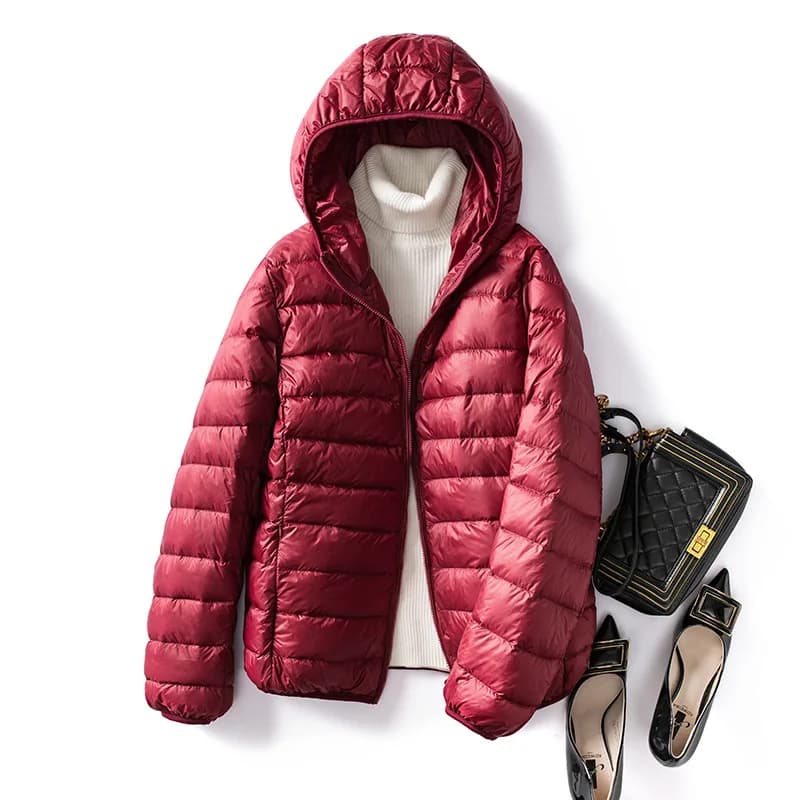 Doudoune courte ultra légère pour femme, manteau chaud, mince, pliable, grande taille, 5XL, 6XL, 7XL