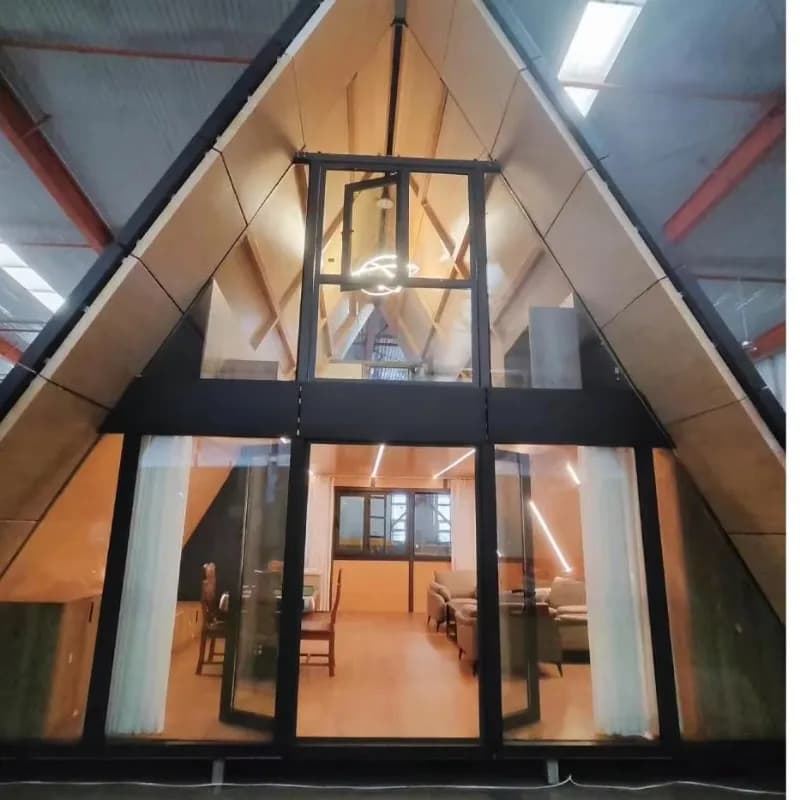 Maison de conteneur au design moderne, cadre métallique, Structure en acier, Construction d'appartem