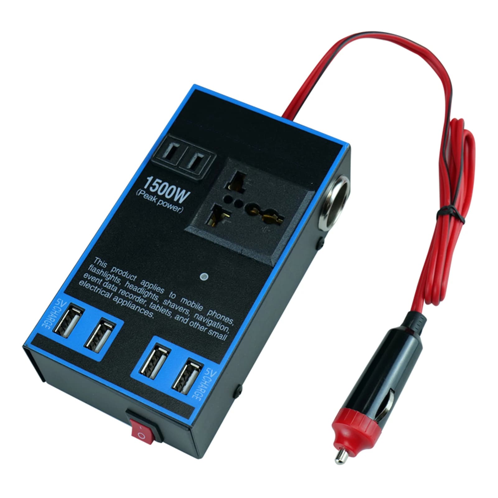 Onduleur automobile multifonctionnel pour voiture, 12V, 24V à 1500W, convertisseur de puissance, pri