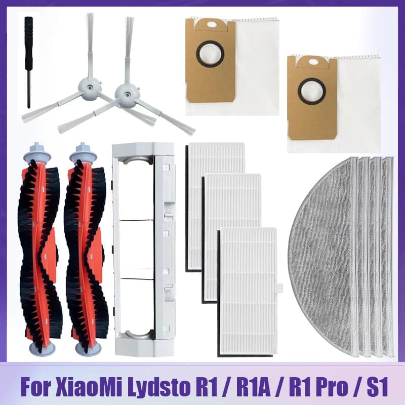 Pièces pour aspirateur Robot XiaoMi Lydsto R1/R1A/R1 Pro/S1, brosse principale/latérale, filtre Hepa