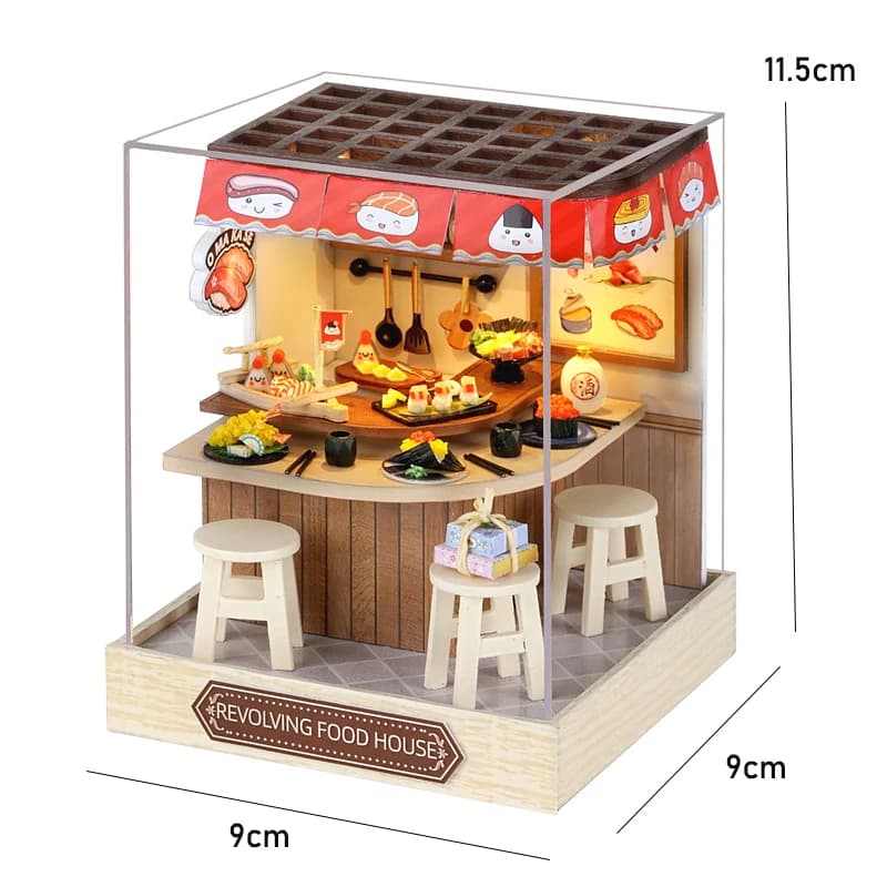 Mini maison de poupée, Kit de petite maison à monter soi-même, Puzzle 3D fait à la main, modèle d'as