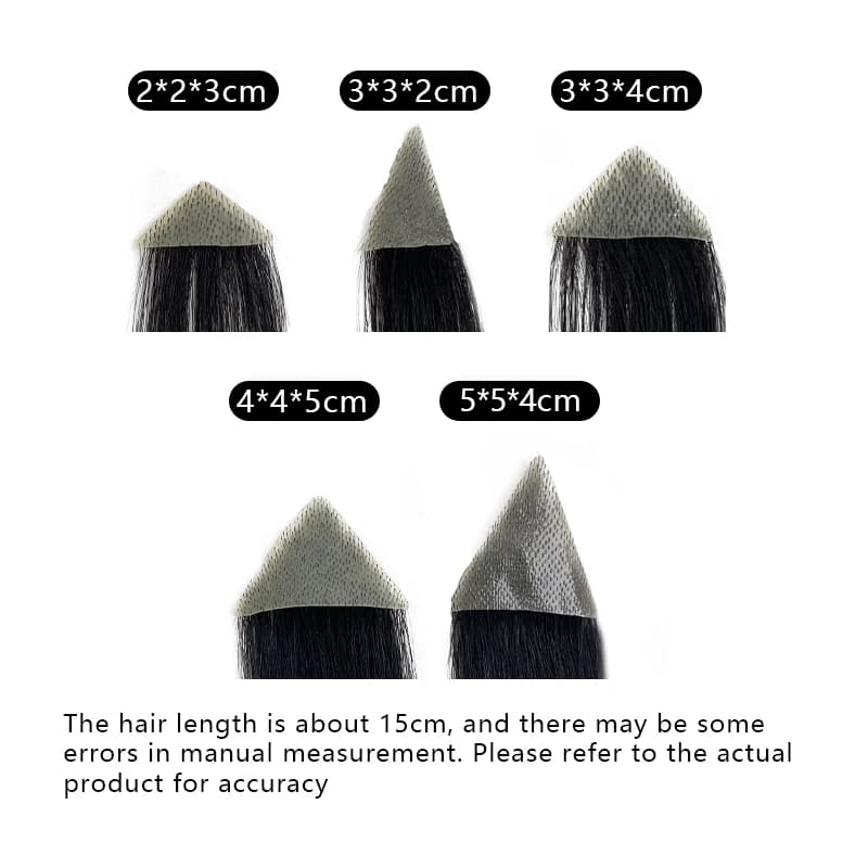100% cheveux humains hommes PU front Patch postiche favoris toupet Invisible sans couture Ultra minc