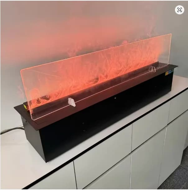 Cheminée atomisée en verre de Simulation 3D intelligente avec poêle à déflecteur cheminée électrique