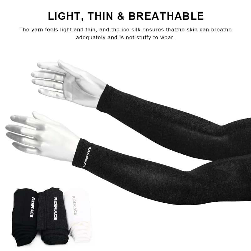 Manchon de bras en soie glacée, séchage rapide, respirant, Protection UV, tenue de Sport, Fitness, b