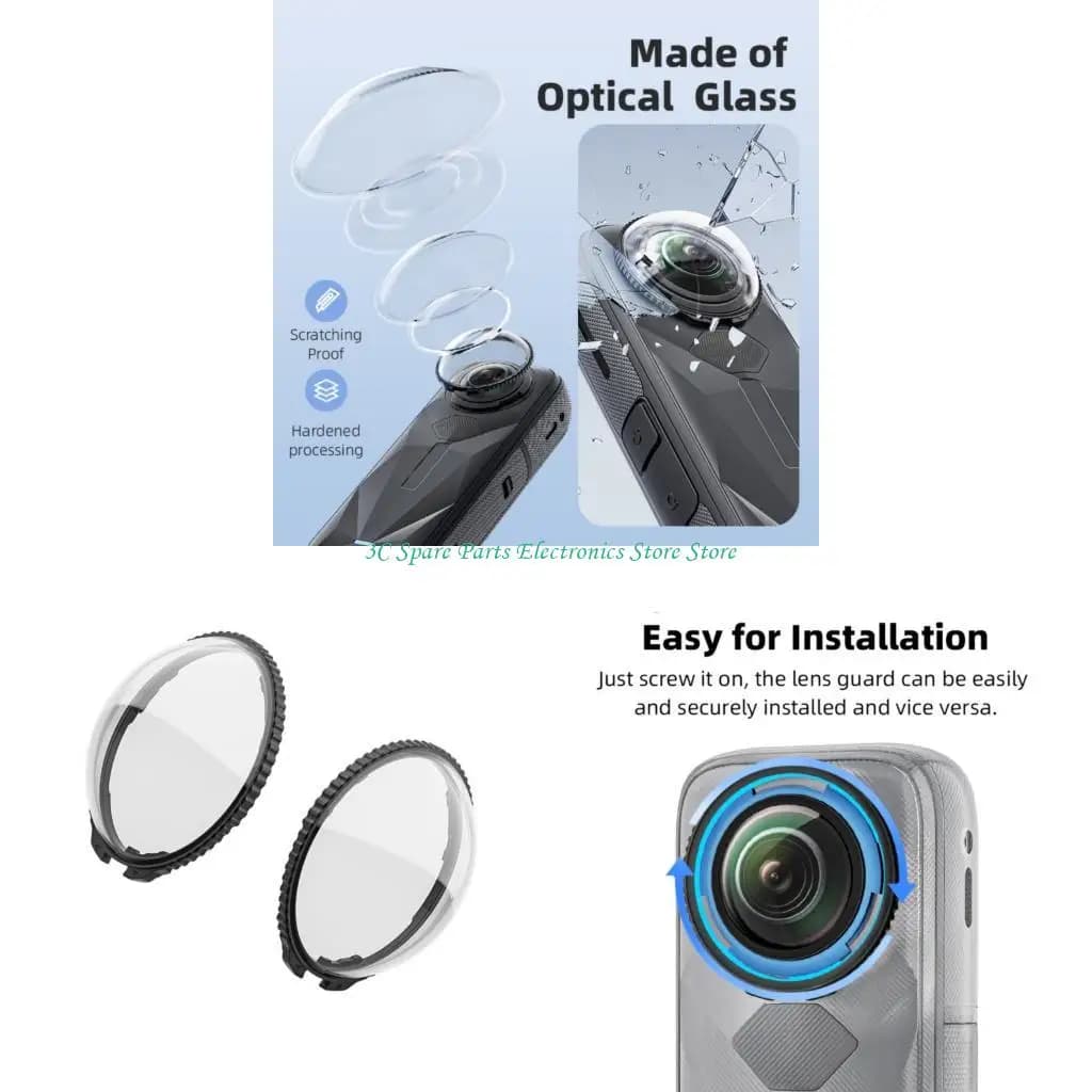Protecteur lentille en verre supplémentaire SZ pour caméras sport, imperméable, stabilité visuelle r
