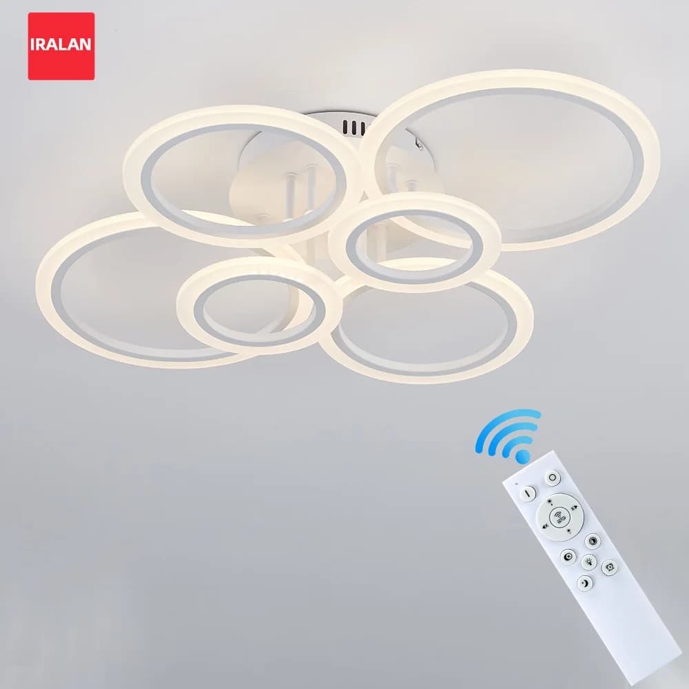 Lustre LED moderne éclairage à la maison anneau plafonnier lustre salon chambre éclairage lustre pla