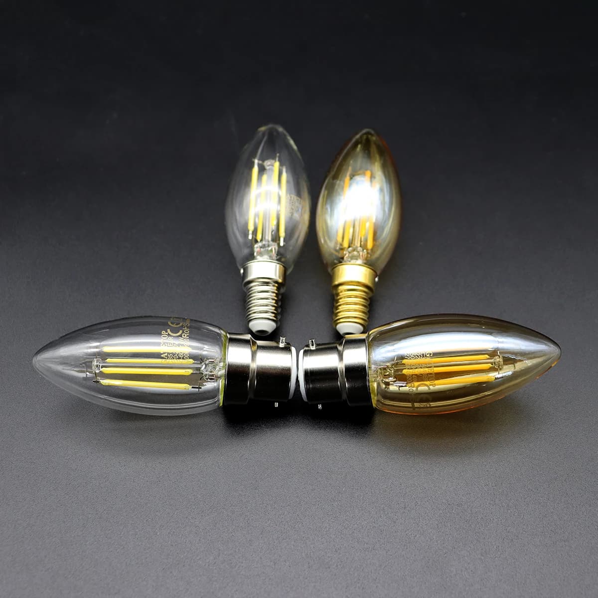 Lumière à Filament LED C35 E27 B22 E14 AC220V 4W sans scintillement 2700K 4000K, adaptée aux bars, a