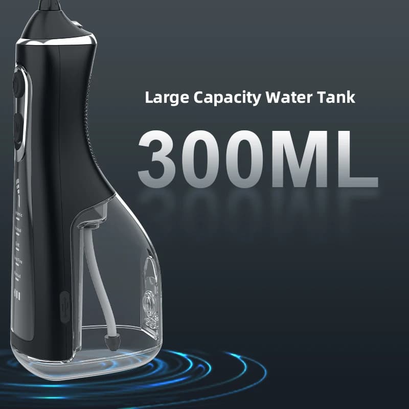 Irrigateur dentaire Portable, fil dentaire, Rechargeable par USB, 4 buses, Jet d'eau, réservoir d'ea