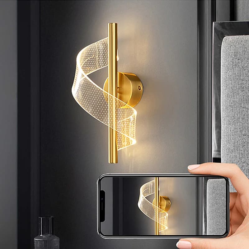 Applique murale LED au design nordique moderne, luminaire décoratif d'intérieur, idéal pour une cham