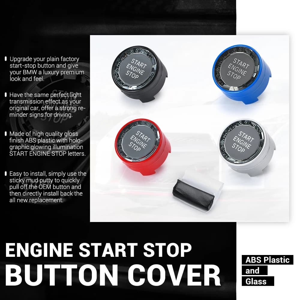 Bouton de commutation de moteur d'arrêt de démarrage en cristal, pour BMW 1 2 3 4 5 6 7 X1 X5 X6 F22