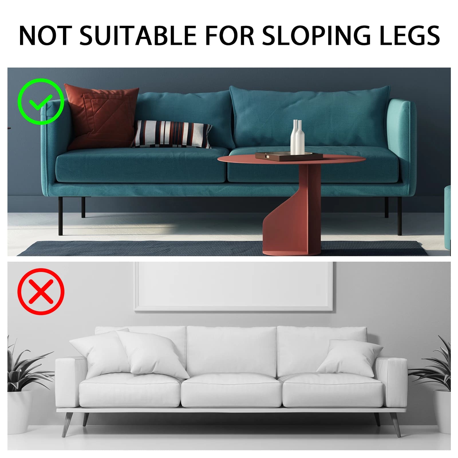 5/10 cm 4 pièces pieds de meubles réglables en alliage d'aluminium chaise robuste canapé Table Raise