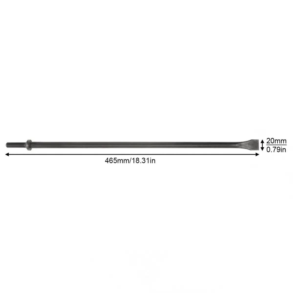 Tête de ciseau à air dure 120-460 mm 45 #   Tête de pelle à Air solide en acier, embout de marteau à