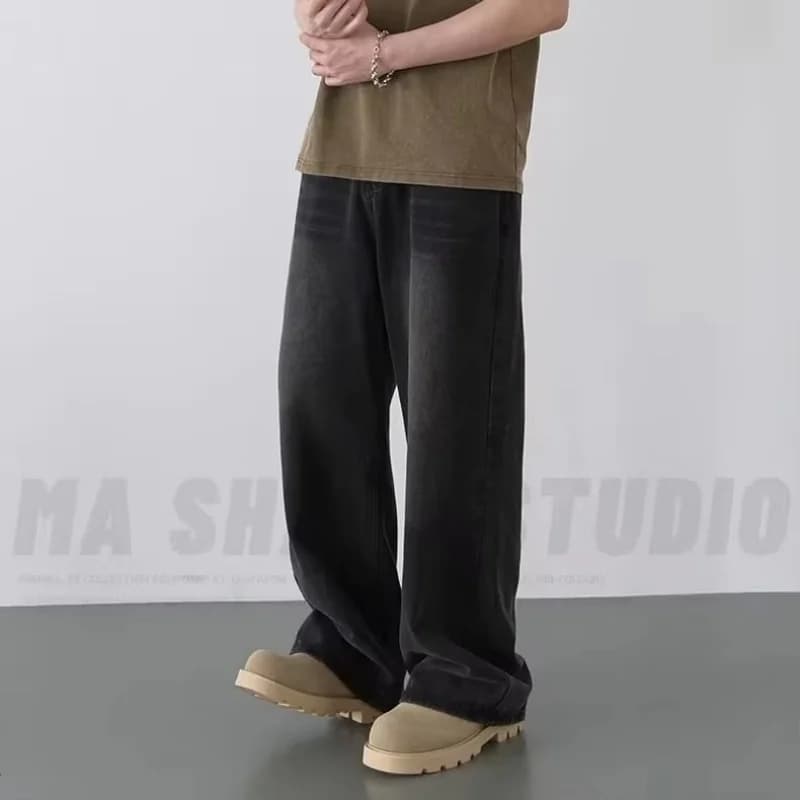 Printemps automne hommes nouveau Denim pantalon vieux bleu lavé Jeans décontractés vêtement pour hom