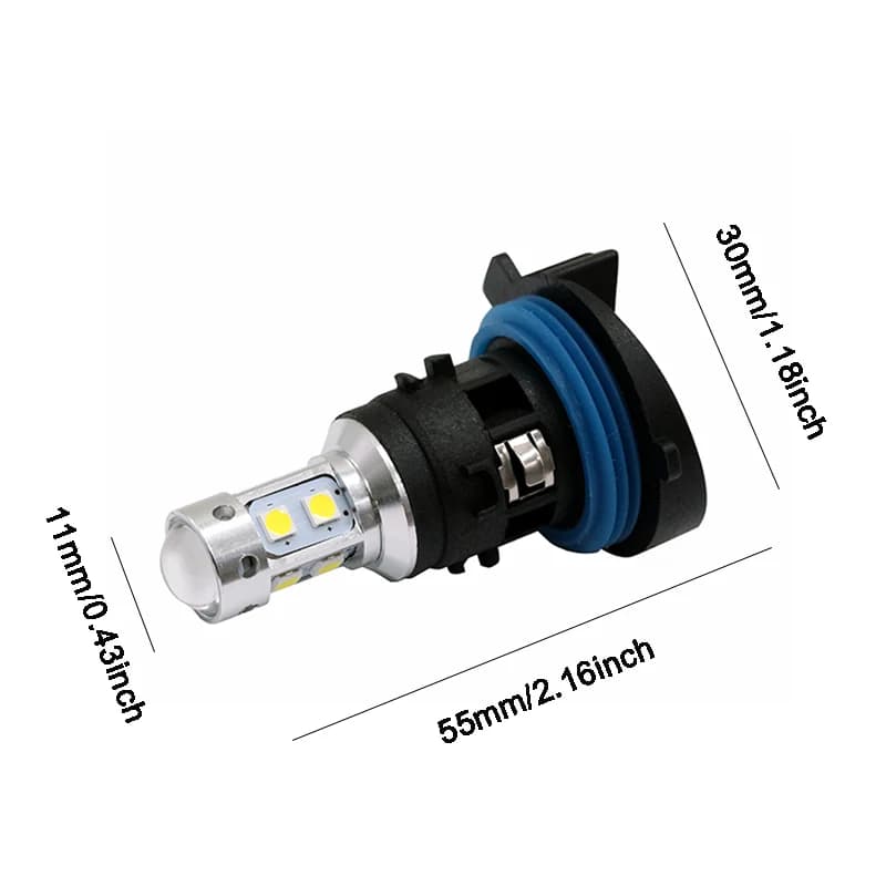3030 10SMD blanc/ambre PH24W Canbus DRL pour Peugeot 3008 5008 voiture LED feux de jour lampe pour c