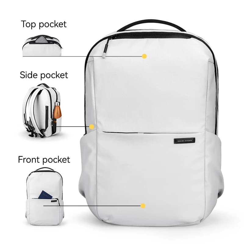 Sac à dos léger multi-poches pour ordinateur portable MARK RYDEN, sac d'affaires 15,6 pouces