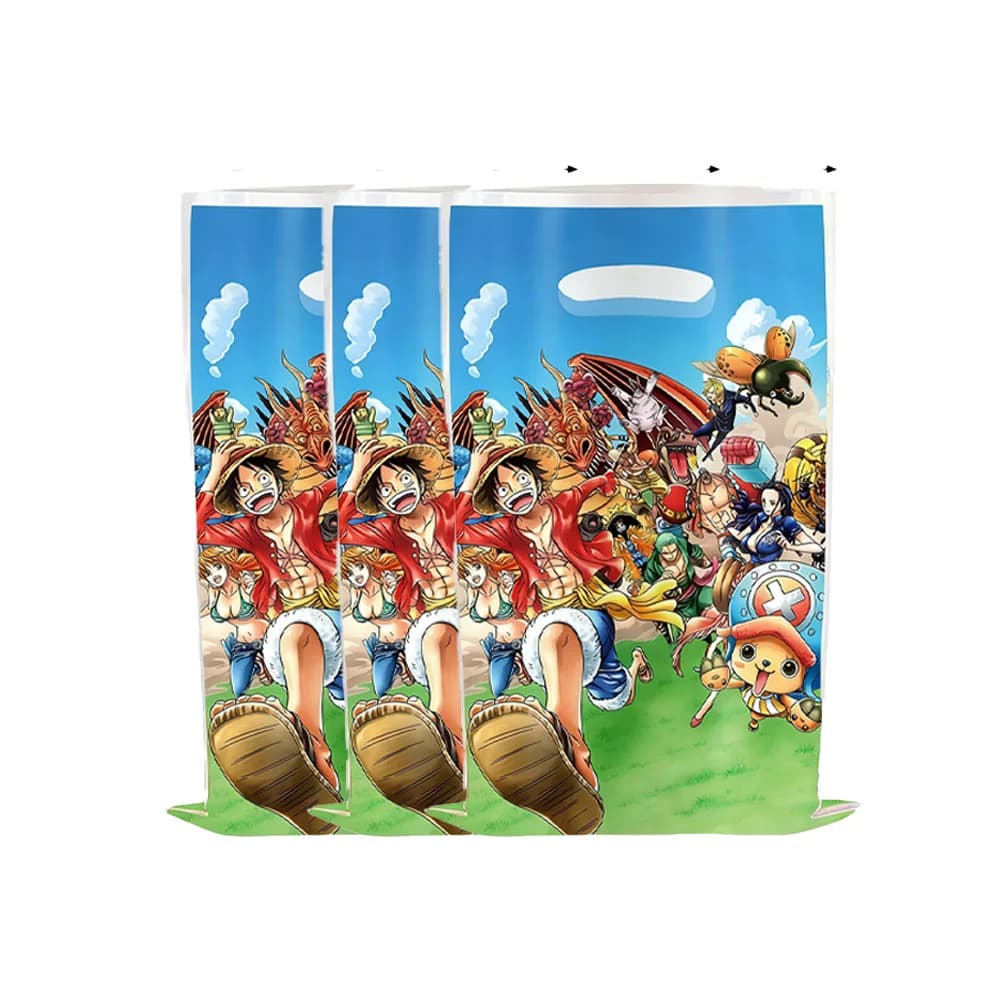 Sacs cadeaux à thème One Piece, décoration d'anniversaire, sacs de remplissage pour cadeaux, cadeaux