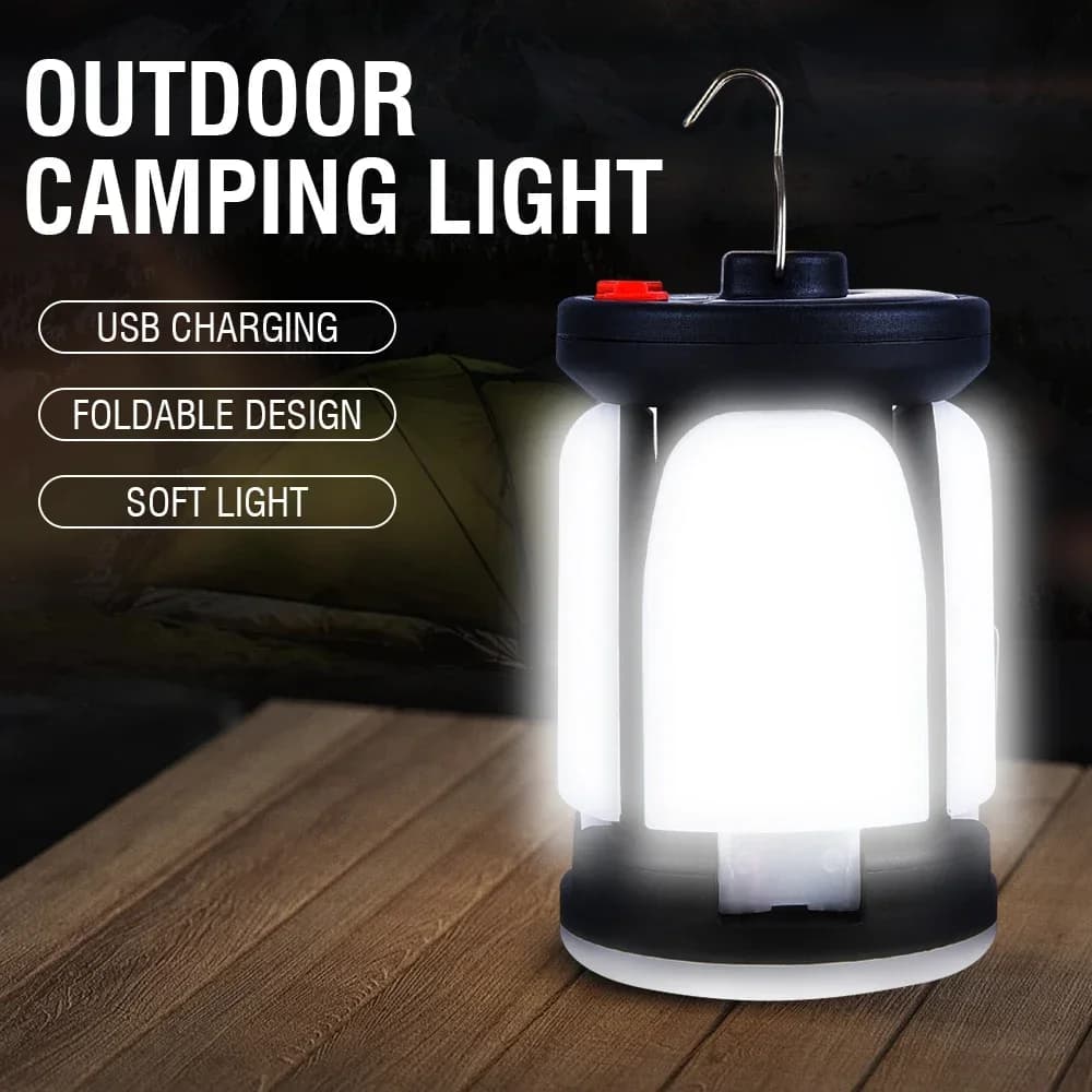 Éclairage extérieur LED feuille lampe de Camping accroché d'urgence solaire USB Rechargeable tente C