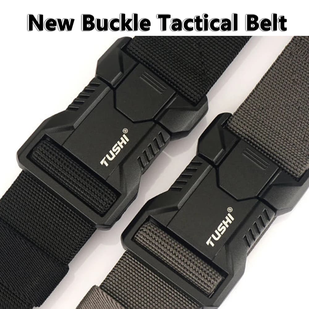 TUSHI – ceintures élastiques à boucle enfichable en alliage d'aluminium pour hommes, ceinture tactiq