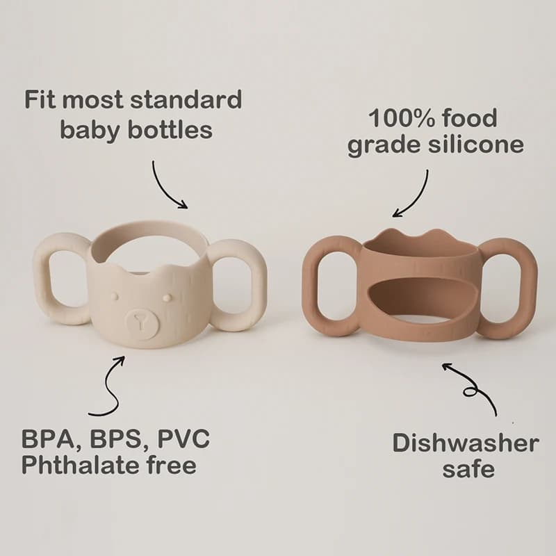 Poignées de biberon en Silicone, porte-biberon en paille étroit, aide à tenir la biberon, ajustement