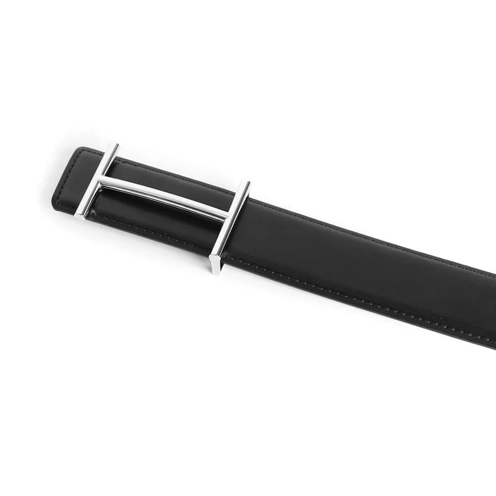 Ceinture en H en cuir véritable pour hommes et femmes, sangle en cuir de vachette véritable, ceintur
