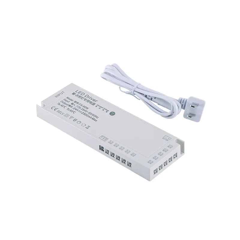 Transformateur de bande lumineuse d'armoire LED, alimentation d'éclairage, Port DuPont, 24W 36W 60W 
