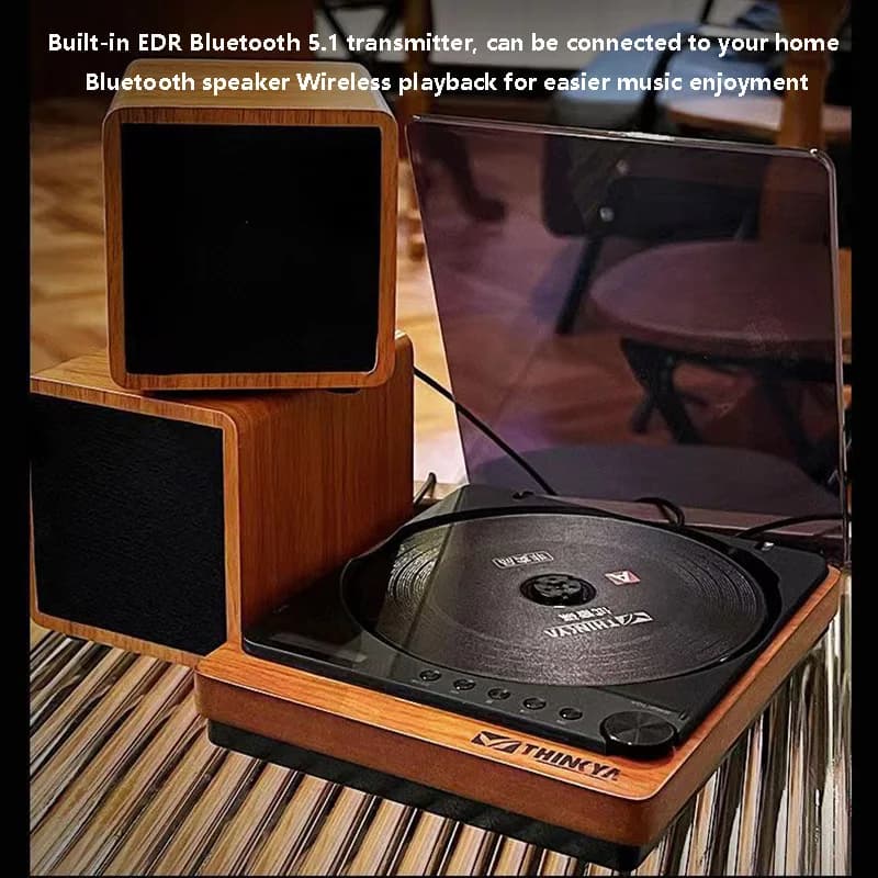 Lecteur CD HIFI en bois Bluetooth 5.1 sortie optique numérique USB lecture sans perte lecteur de mus