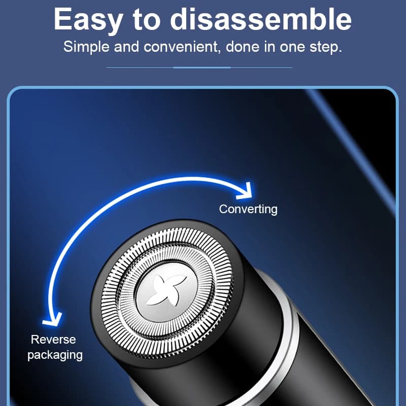 Mini rasoir électrique aste USB pour hommes, tondeuse à barbe professionnelle, rasoir portable pour 