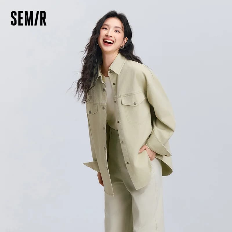Chemise à manches longues pour femme Semir, mi-longue, oversize, nouvelle collection printemps 2025,