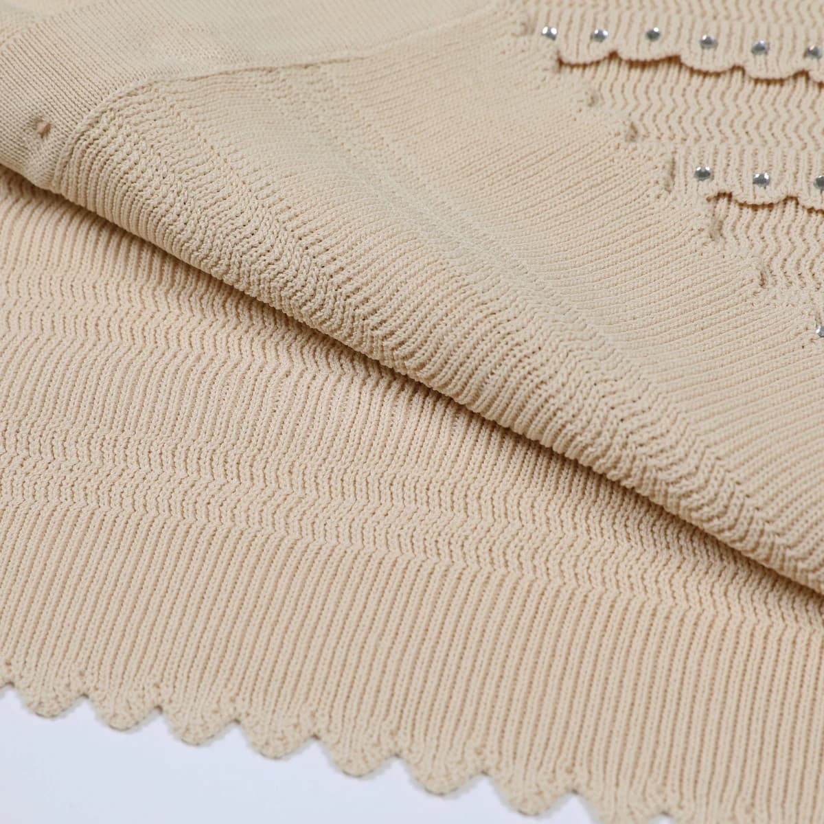 Ensemble Cardigan + camisole + jupe demi-jupe en dentelle tricotée avec strass, quatre couleurs, hau