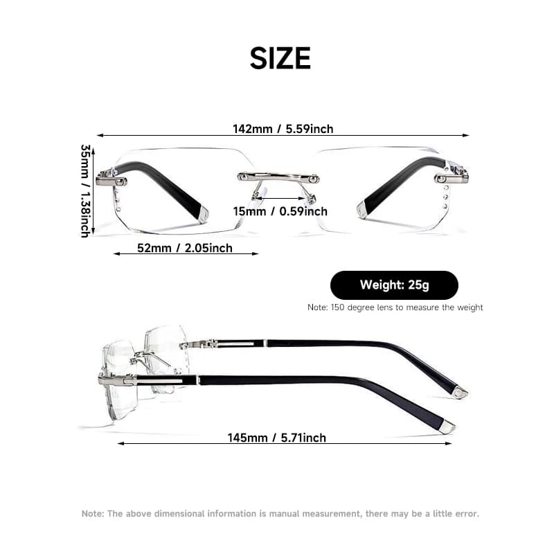 Mode diamant Anti-lumière bleue lunettes de lecture femme homme lunettes sans monture bloquant la Pr