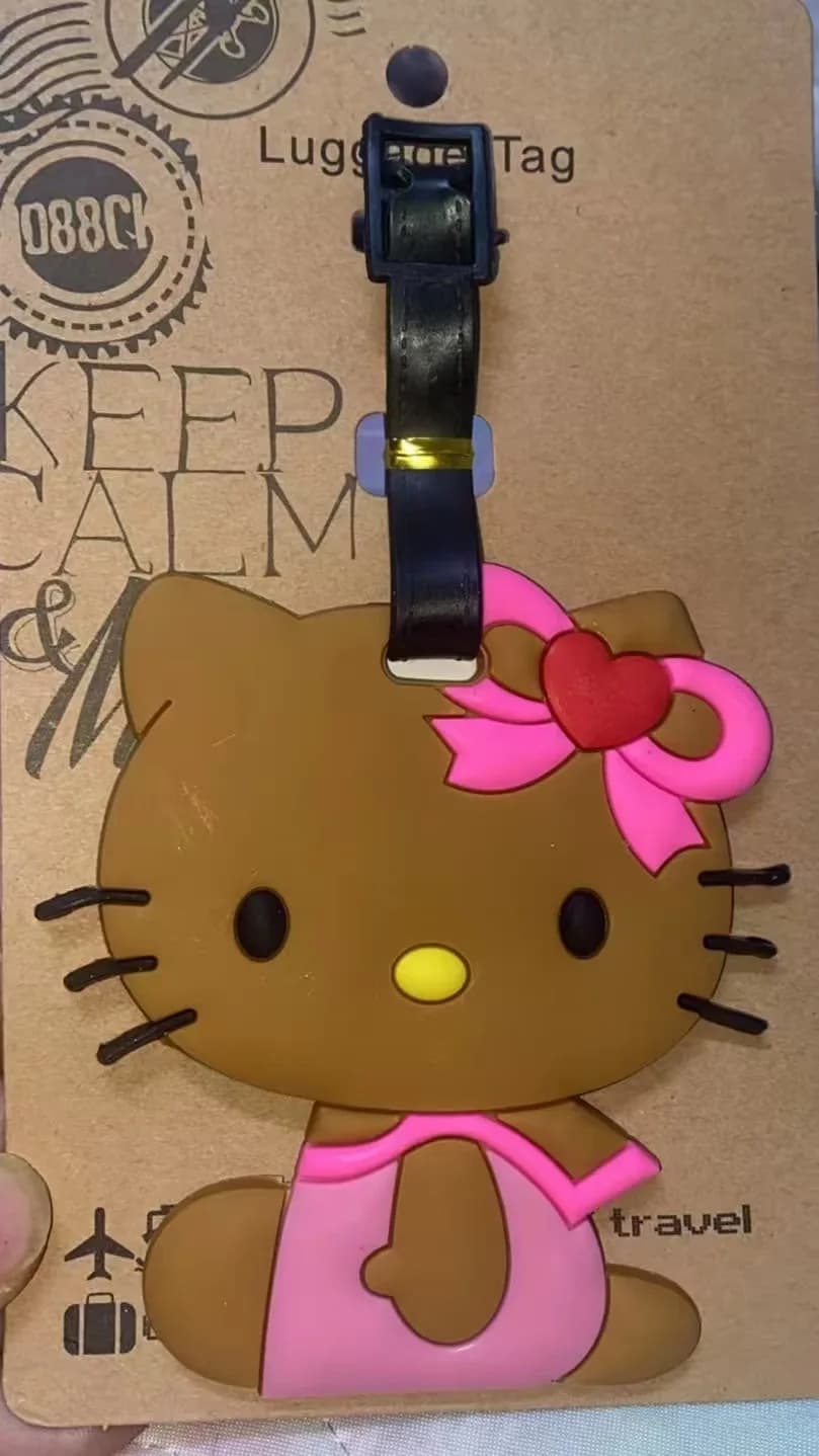 Sanrio Hello Kitty étiquette de bagage porte-adresse d'identification de valise étiquettes d'embarqu