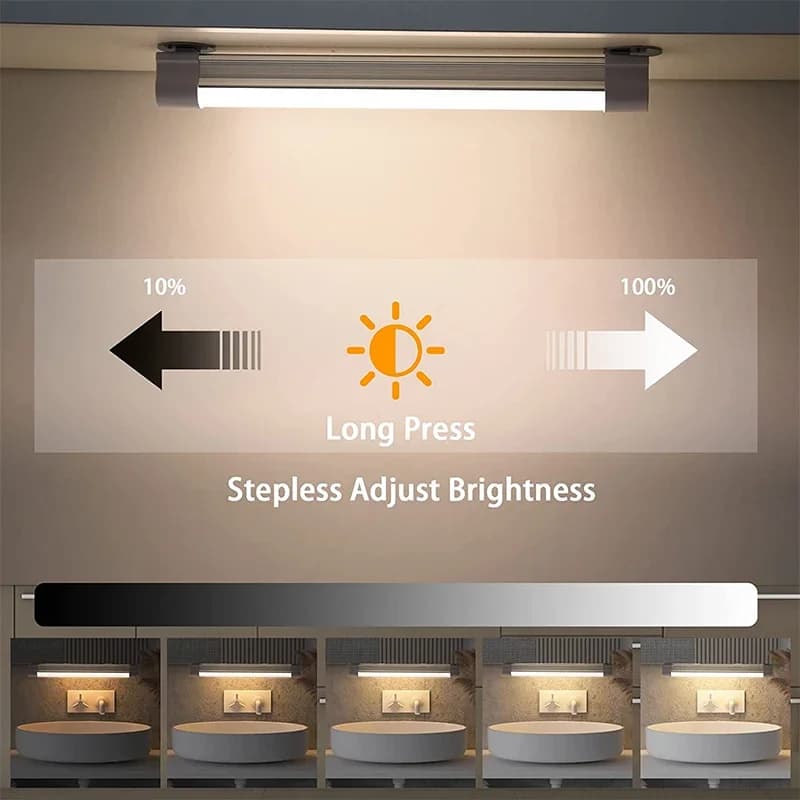 Lampe Portable Haute Puissance, Tube Rechargeable 120W, Éclairage Froid/Chaud, Attraction Magnétique