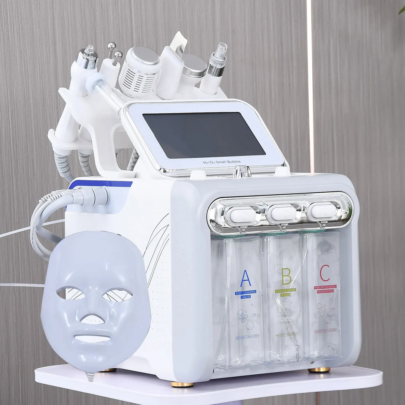 7 en 1 Aqua Peeling H2O2 Machine faciale Hydra eau Dermabrasion épurateur de peau Peel oxygène Jet M