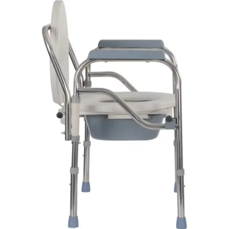 Chaise de toilette en aluminium pour personnes âgées, chaise d'aisance pliable, chaise de douche pou