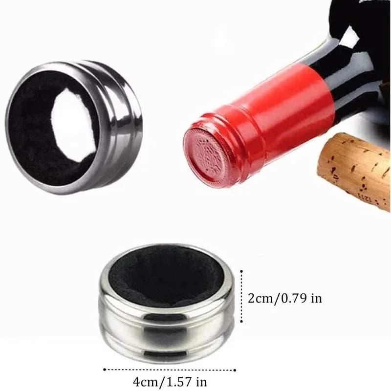 Colliers de bouteille de vin en acier inoxydable, anneau d'égouttement doublé de velours, Anti-débor
