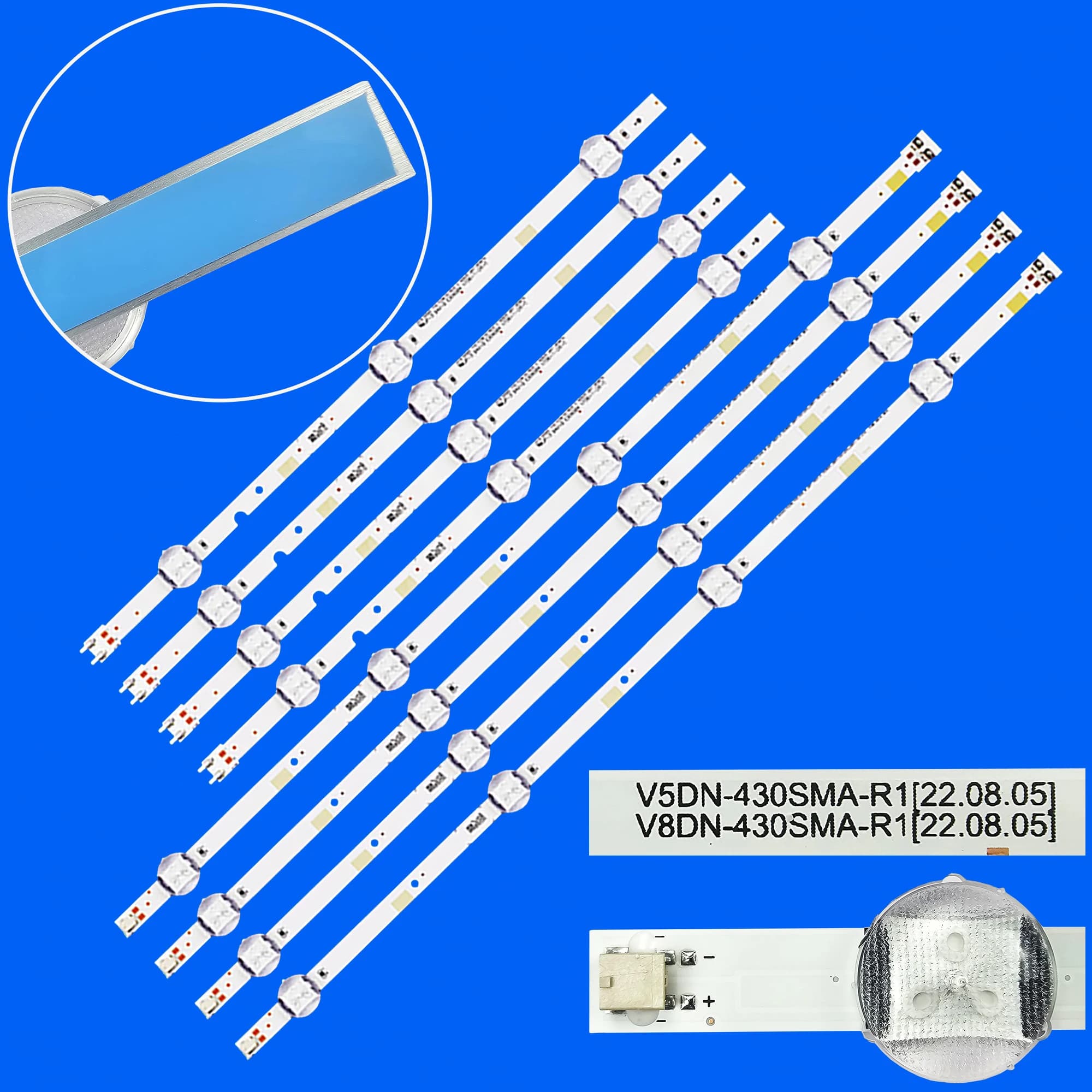Bande de rétro-éclairage LED pour UN43T5300 UN43T5300AG UA43N5380 UE43N5300 UE43N5000 UA43N5100 UN43
