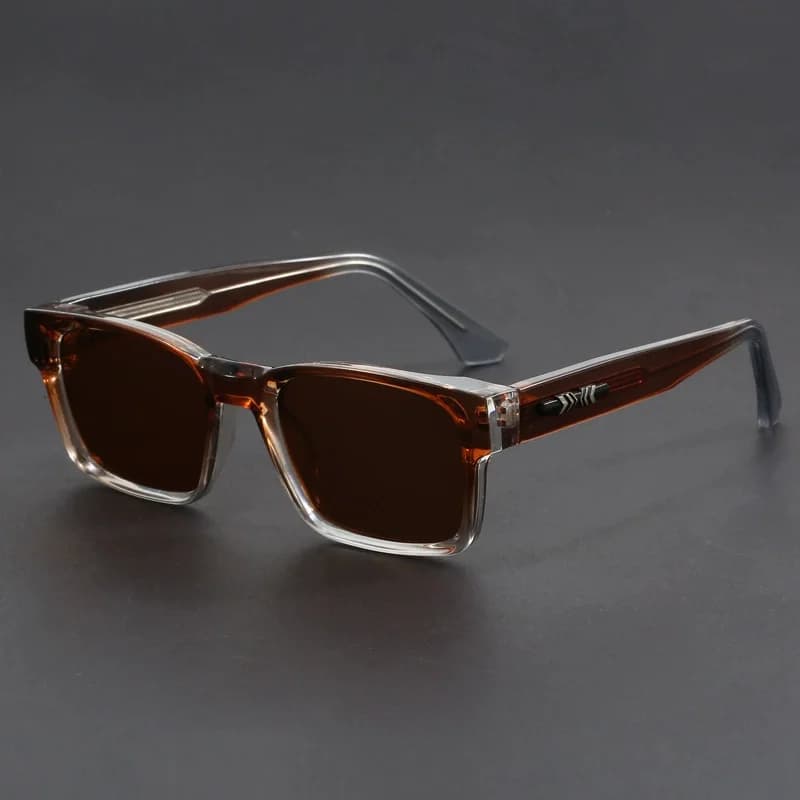 Lunettes de soleil anti-UV à monture carrée noire et imprimé léopard, style rétro et tendance, pour 