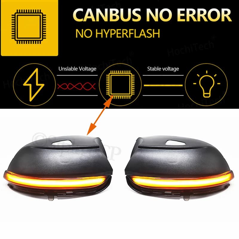 Clignotant ociamique à LED pour Volkswagen VW Passat CC 2008-2016, Indicateur de Rétroviseur Latéral