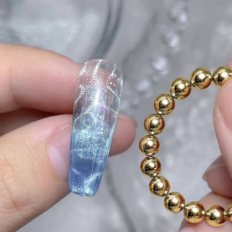 10 pièces/20 pièces ondulation de l'eau oeil de chat perles de Gel magnétique multifonctionnel Nail 