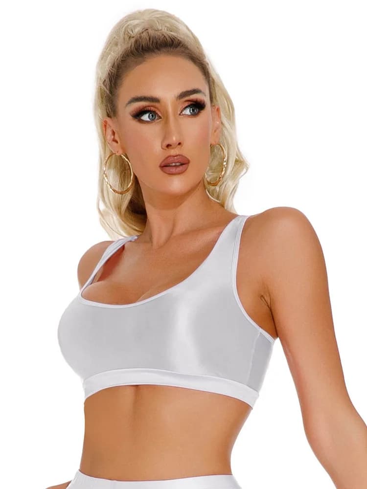 Collant de brevSexy et Brcorporelle à l'Huile pour Femme, Vêtement Court, Col en V Profond, Tache Pr