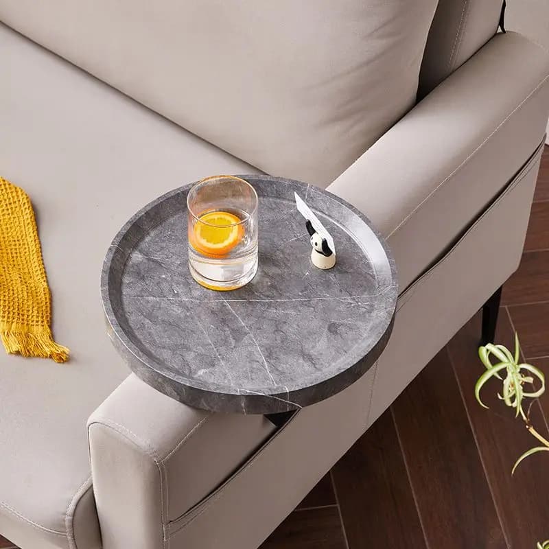 Plateau de canapé Table basse Mdf Mini Table d'appoint étanche résistant aux taches Table d'angle ca