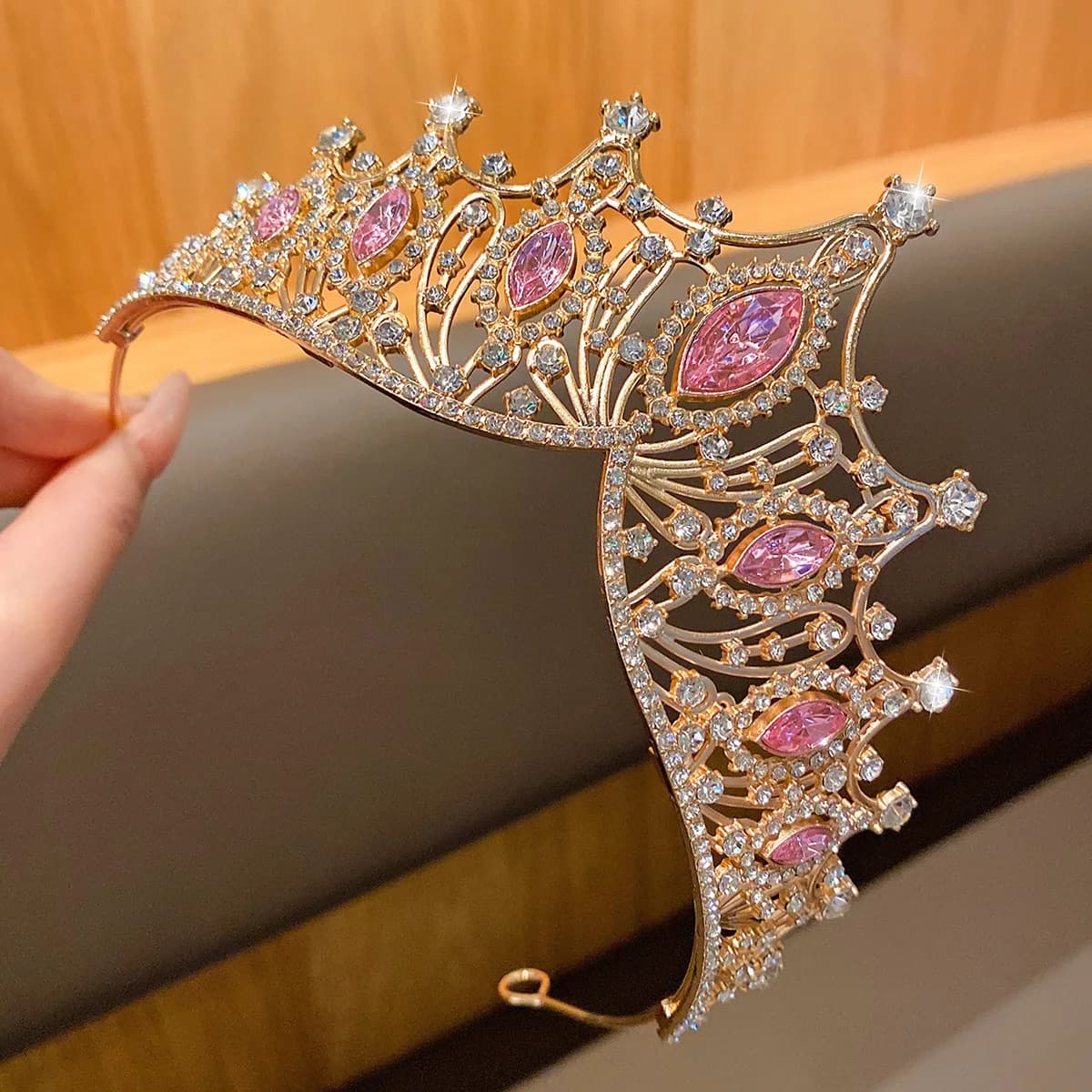 1 grande couronne, bandeau de tempérament à la mode, accessoire pour cheveux à vent doux, adapté aux